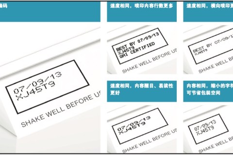 药剂盒上一连喷印序列号，打印效果清晰锐利