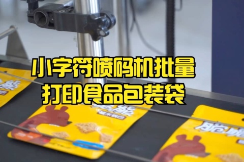 小字符喷码机批量打印包装袋