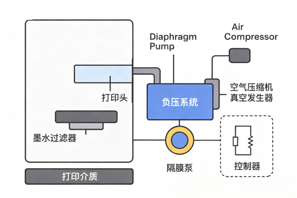 噴墨打印機負壓系統怎么選？合肥依瑪帶你看清 4 大方案，適配不同需求