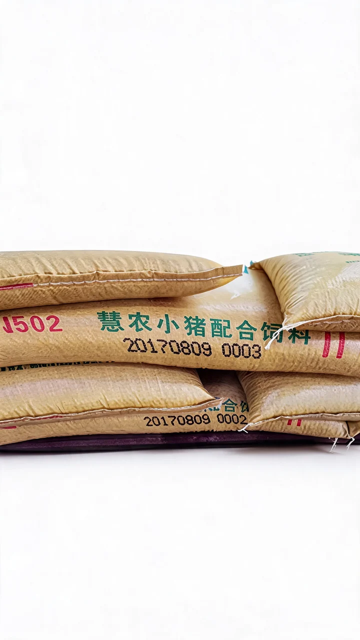 水泥编织袋表面的大字符批号喷印效果